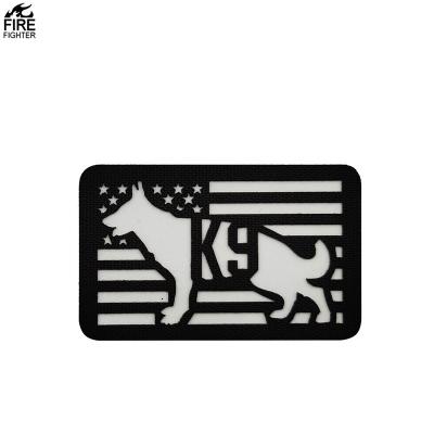 China Eco-Friendly Reflex Patch Glows In The Dark Infrared Patch Reflector K9 US 3.15 x 2 Inch Flag For Dog Collars M00171 for sale