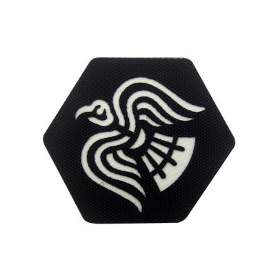 China 3D Glow In The Dark Viking Badge Patches Tactical Vest Hook And Loop Attachment Patch for sale