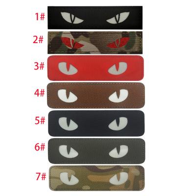 China Handmade Cat Eyes Tactical Patch Eagle Eye Military Combat Glow in Dark GITD Tag Badge Patch for Helmet Bag Jacket Tactical Uniform for sale