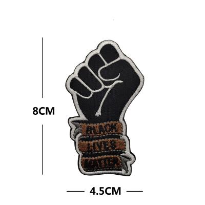 China Thoughtful Black Matter Eco-Friendly Lives Embroidered Patch Anti-Racism I Can't Breathe Tactical Patches Hook And Loop Embroidery Patches for sale