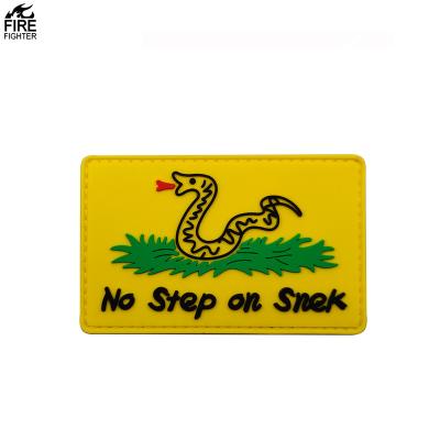 China 3D No Step On Snek Embroidery PVC Patch Armband Badge Applique Embellishment Military Sewing Decorative Patches for sale