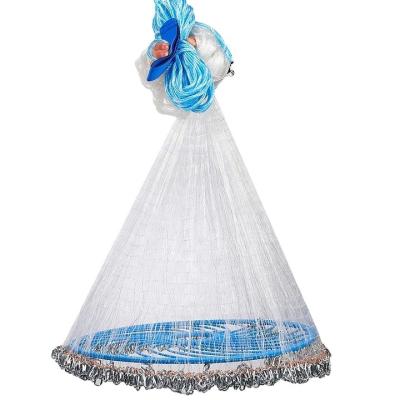 China Available Multifilament River Pocket Hand Casting Steel Chain Fishing Net For Sale for sale