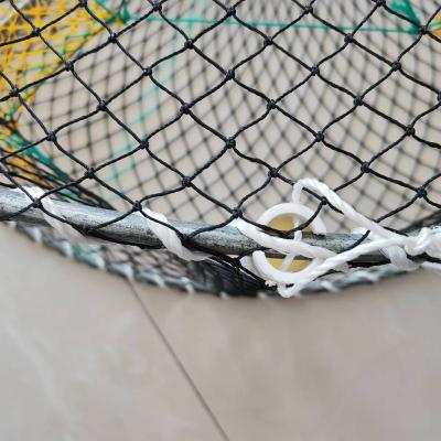 China Strong Portable Folded Fishing Net Fish Shrimp Minnow Crawfish Crab Baits Cast Mesh Trap Automatic for sale