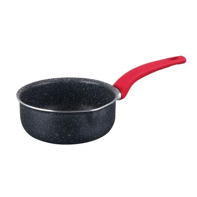 China Sustainable Aluminum Pressed Clamping Cookware Sauce Pan for sale