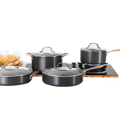 China Durable Cookware Hard-Anodized Aluminum Nonstick Set for sale