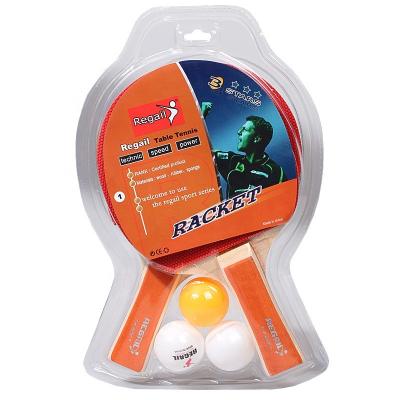 China More suitable for new two-beat counter-attack and three-ball home defense recreational table tennis set long grip practice rubber racket for sale