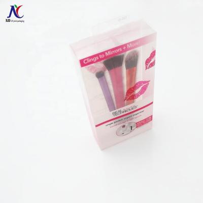 China Recycled Materials Box Clear Box Cosmetics Cosmetic Packaging Plastic Makeup Brush Box Plastic Packaging Beauty Box Cosmetics Compact Packaging for sale