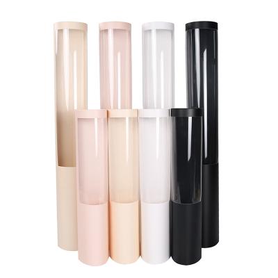 China Recycled Materials Clear Cylinder Plastic Packaging For Rose for sale