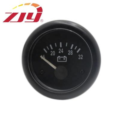 China ZJY High Quality 52 mm digital Voltmeter Gauge 24V 0-32Voltage Meter Range BLACK 52mm for sale