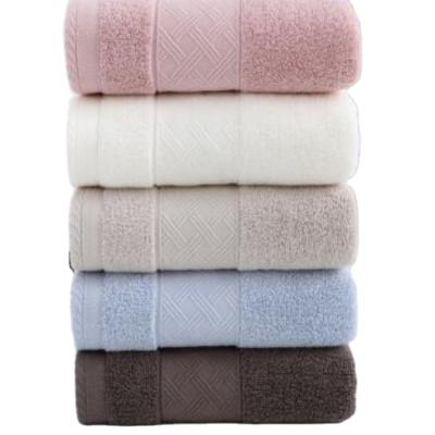 China QUICK DRY Pure Jacquard High Grade Cotton Yarn Travel1 Towels Family Hotel Bath Towel Towel Set 2 for sale