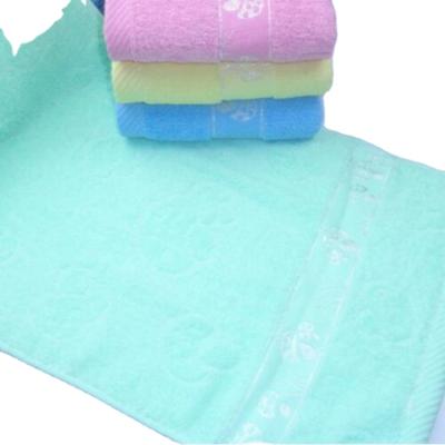 China Low Price 100g Cotton Jacquard QUICK DRY Towel Gift Household Adult Face Towel for sale