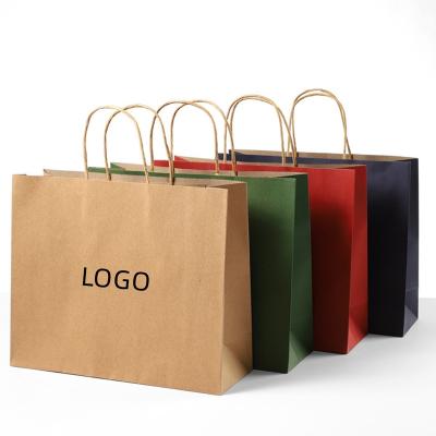 China Recycled Materials Custom Wholesale Craft Brown Kraft Paper Shopping Bag Extra Large Kraft Paper Bags for sale