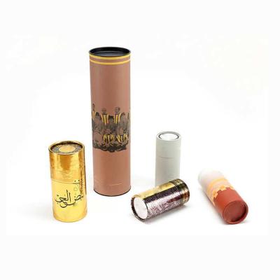 China Recycled Materials Kraft Paper Cardboard Essential Oil Paper Tube Packaging Eco - Friendly for sale