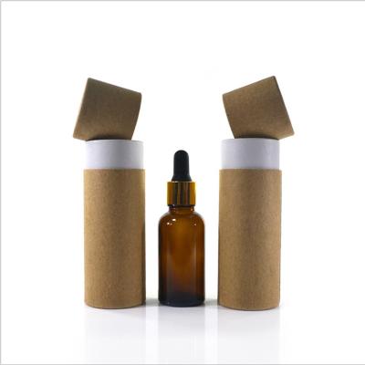 China Recycled Materials Custom Printed Logo Cardboard Round Cylinder Perfume Paper Tube Packaging for sale