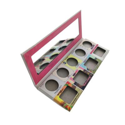 China Factory Reused Logo Handmade Empty Eyeshadow Palette Custom Materials Packaging Cosmetic Box for sale