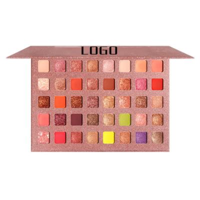 China Recycled Materials Seller Customized 35 Color Eyeshadow Palette Private Label Vegan Eyeshadow Palette Packing Box for sale