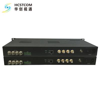 China SDI ASI Coax to Ethernet Fiber Optic Converter with RCA Audio, Reverse RS485, and IP HC2044-T/R for sale