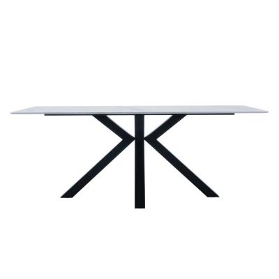 China Outdoor Modern Cast Iron Color Feature Cast Iron Furniture Finishing Piece Dining Table Leg Time Red Black Foldable Metal White Cross for sale