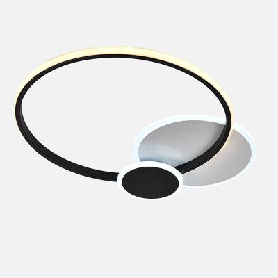 China Modern Smart Remote Control Surface Mounted Contemporary Circular Decorative Acrylic LED Ceiling Light for sale