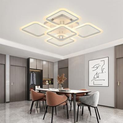 China New Design Smart Modern Surface Mounted For Living Room Bedroom Bedroom Decor Wifi RC Dimmable 150W Smart LED Ceiling Light for sale