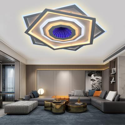 China Modern Led Modern Rc Ceiling Lamp With Remote Control Acrylic Ceiling Lamp For Living Room Bedroom Kitchen Home Ceiling Lights for sale