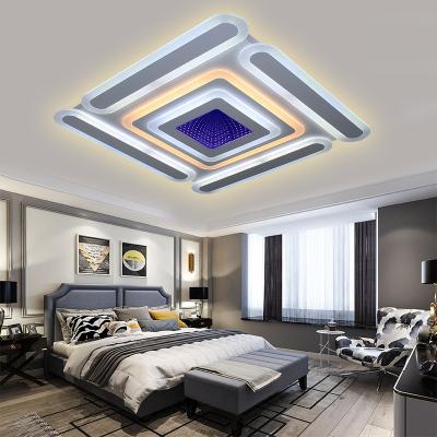 China Modern Cheap Price Modern Acrylic Bedroom Living Room Bedroom Decorative Remote Control Led Ceiling Light Manufacturer for sale