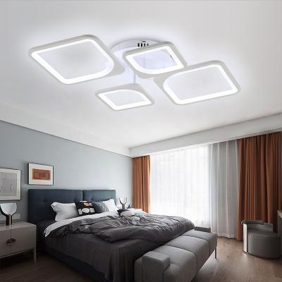 China Modern Design Fancy Modern Home Decoration Factory Price Bedroom Square Dimming Acrylic Led Ceiling Light for sale