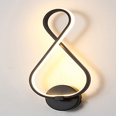 China EUROPEAN Black Nordic Design Wall Lamp Decorative Classic Aluminum Acrylic Strip Long Led Wall Lamp Minimalist Ip65 Wall Light for sale