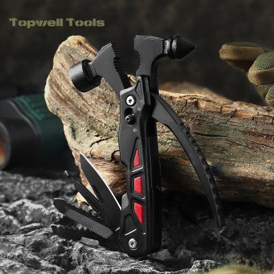 China Camping 12-in-1 Stainless Steel Survival Stainless Steel Multi Tool Camping Multi Hammer For Car Emergency for sale