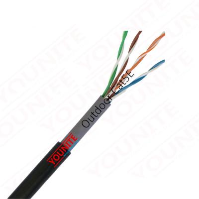 China A.W.G. PVC PE double jacket cat5e outdoor internet cable telecommunication computer network 24 for sale