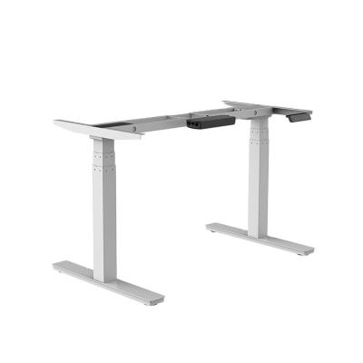 China Electric Height Adjustable (Height) Table Base For 2 Person Iron Frame Sit-to-Stand Desk for sale