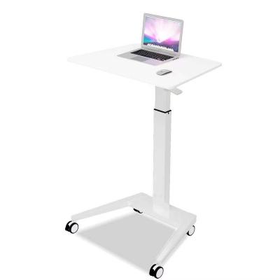 China Sit Stand Desk Gas (Height) Height Adjustable Pneumatic Desk Lift Table Modern Single Legs Desk Gas Lift Table for sale