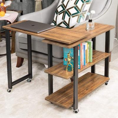 China L Shaped Adjustable Corner Desk (Height) Adjustable Furniture Hot Wood Desk Table Desk Corner Desk With Shelves for sale