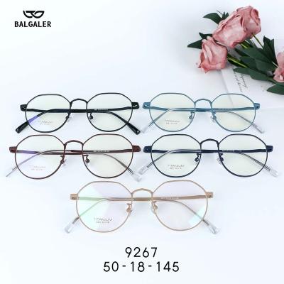 China High quality anti-blue light glasses. Minimalist Business Style Pure Titanium Round Optical Frame Custom Photochromic Reading Glasses Prescription for sale