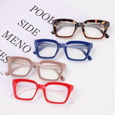 China High quality anti-blue light PC glasses. Oversized Square Reading Glasses Men Women Portable Large Frame High-definition Presbyopia Eyeglasses Diopter 0~+ 3.00 for sale