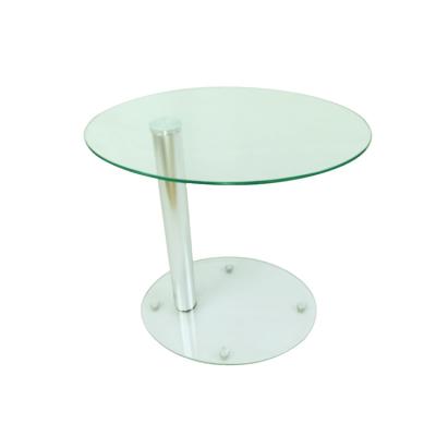 China Mailbox Package Low Cost Tempered Glass Table Simple Design Transparent Glass Coffee Table for sale