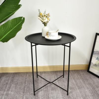 China Factory Supply High Quality Adjustable Iron Sofa Tray Table Side Table Tray Coffee Table With Tray Holder for sale