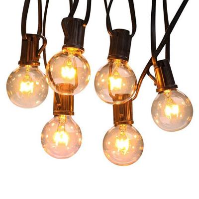 China Wholesale String Light G40 7.6M 25bulb LED 110V with Christmas Wedding Decorative Light String for Wedding Garden for sale