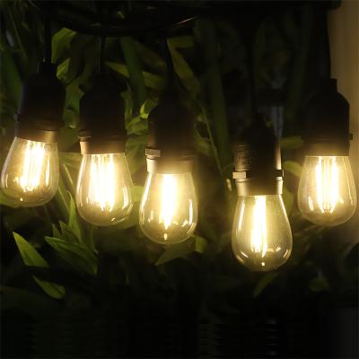 China Outdoor Waterproof Decorative String Lights 48FT E26 Outdoor E27 S14 Edison Bulb String Lights Included Christmas Waterproof Connectable Serial Led String Lights for sale