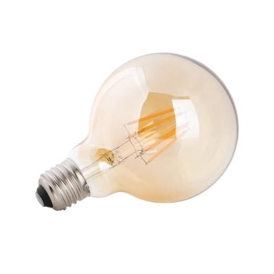 China Warehouse G80 Edison Light Bulb Brown 110v Glass Edison Bulb 220v Brown Transparent Smoky Gray Filament BulbG95 Bulb for sale