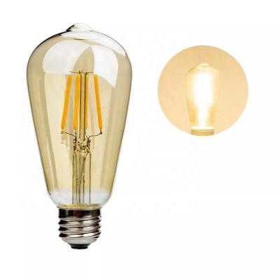 China Warehouse Decorative Edison LED Bulb 4W 6w 8W 10W 12W E27 Filament ST64 Vintage Edison LED Bulb Wholesale for sale