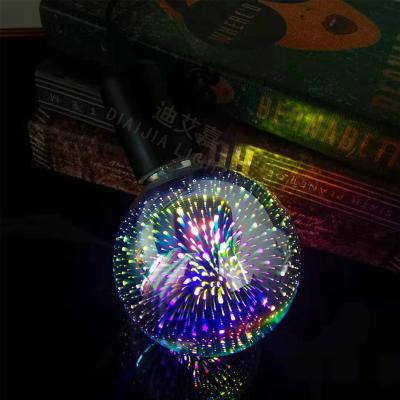 China Hotel G95 3D Firework ST64 Led Filament Bulb 5W B22 E26 E27 Vintage Edison Holiday Lighting Heart Firework Base Bulb for sale