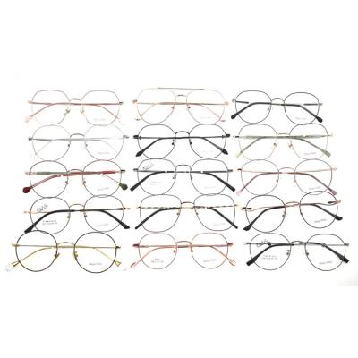 China New Fashion Trendy Round Metal Circle Clear Lens Designer Women Or Men Eyeglass Eyeglass Frame for sale