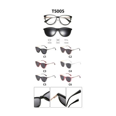 China Sunglasses TR90 clip on glasses frames glasses ready stock clip on glass optical frame clip on sunglasses for sale