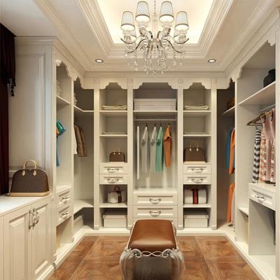 China Adjustable Modern Bedroom White Wooden Wardrobe (Others) Cabinets Set Furniture Designs Custom High End Wardrobe Closet Tread Systems With Island for sale