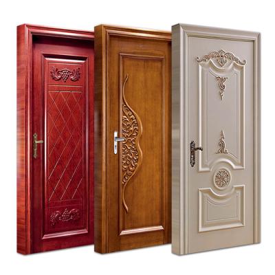 China High Quality European Wooden Door Design Sound Insulation Style Solid Wood Interior Doors for sale