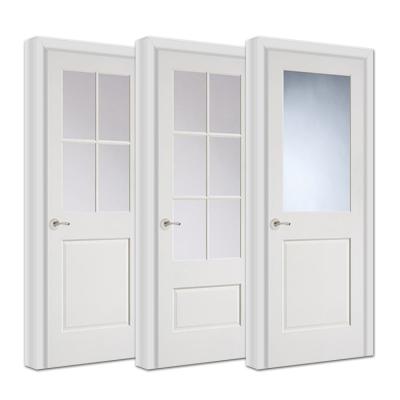 China Sound insulation Foshan hanse factory hotel modern home interior room wooden doors with glass inserts for sale