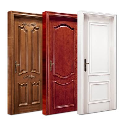 China Hotel Internal Wooden Home Interior Room Sound Insulation Factory Price Doors Panel Wooden Door Design for sale