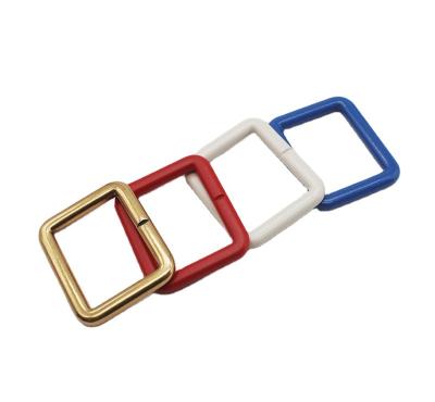 China Customized Backpack Rectangle Ring Belt Bag Square Alloy Customized Classic Metal Buckles Metal Square Rring Bag Belt Buckles for sale