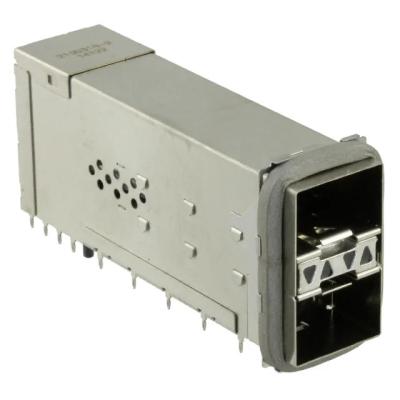 China 2198318-2 Stacked EMI Shielded 2x1 zSFP+ Shield Housing EMI Shielded SFP Connector Cage with Lightweight Pipe for sale